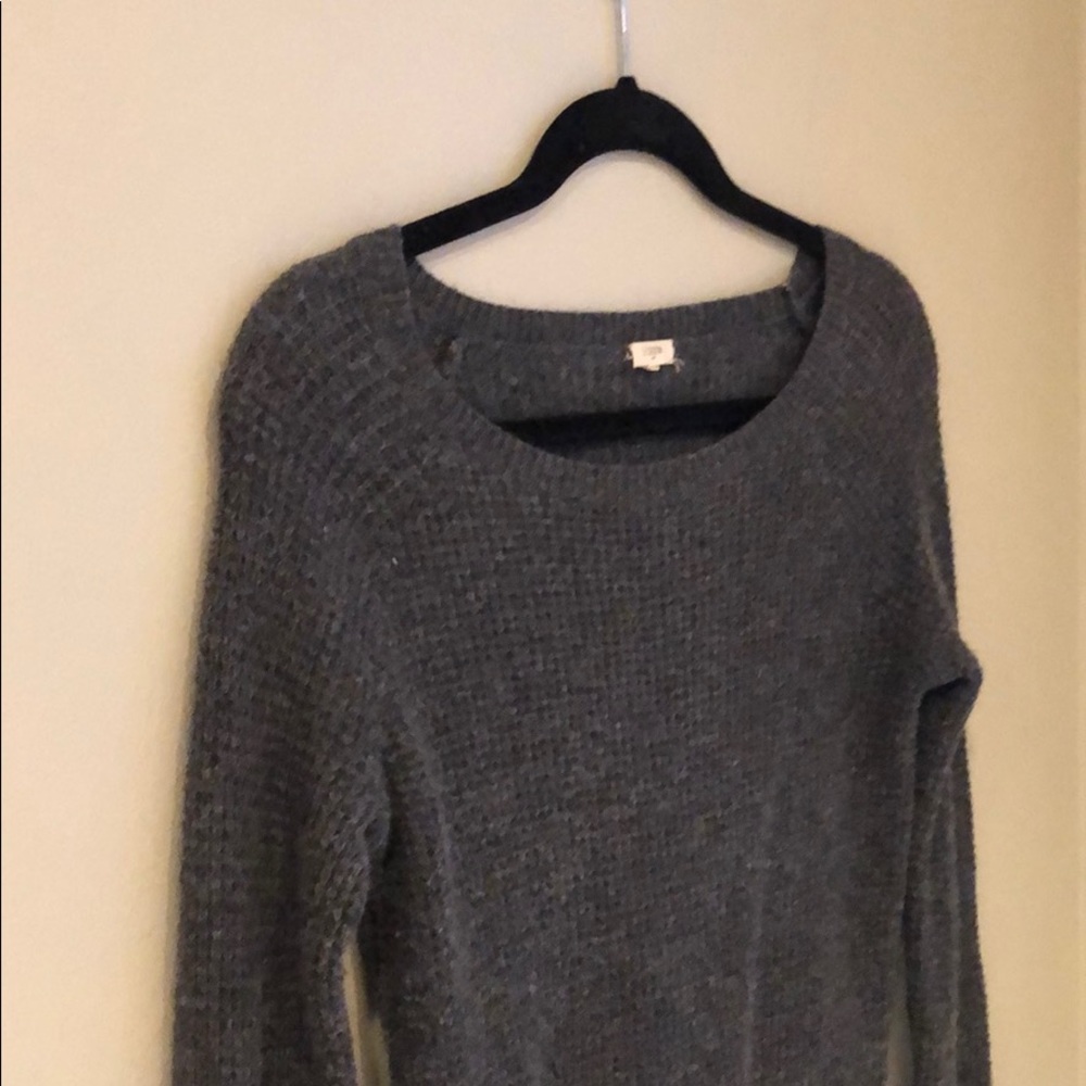 J crew gray sweater!